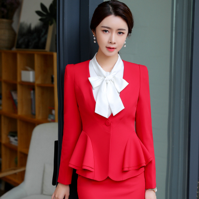 pre-order ** ชุดทำงาน ชุดพนักงานบริษัท ชุดยูนิฟอร์ม (เสื้อสูท) สีตามภาพ ไซร์ S M L XL 2XL 3XL 4XL   