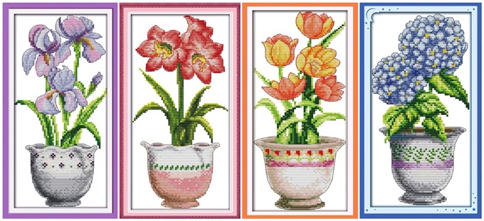 Flower pottery (ชุด)(ไม่พิมพ์/พิมพ์ลาย)
