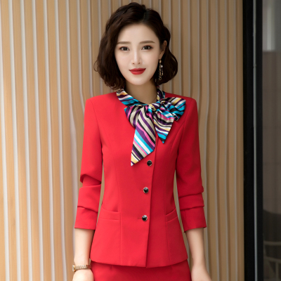 pre-order ** ชุดทำงาน ชุดพนักงานบริษัท ชุดยูนิฟอร์ม (เสื้อสูท) สีตามภาพ ไซร์ S M L XL 2XL 3XL 4XL   