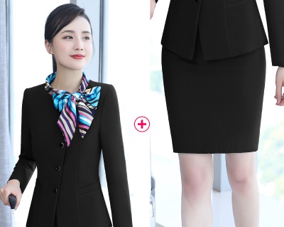 pre-order***ชุดทำงาน ชุดพนักงานบริษัท ชุดยูนิฟอร์ม (เสื้อ+กระโปรง) สีตามภาพ ไซร์ S M L XL 2XL 3XL 4XL ,