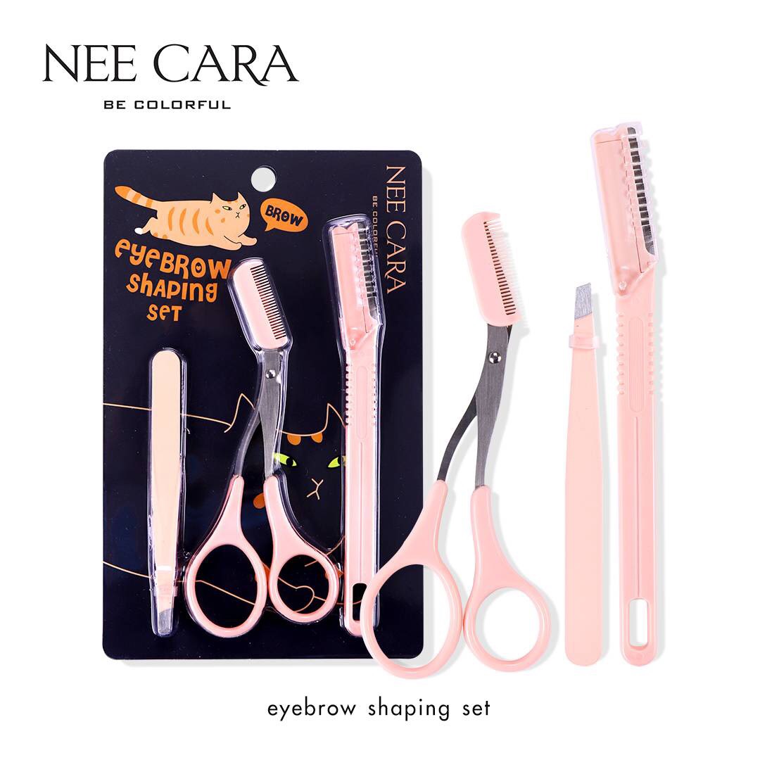 NEE CARA EYEBROW SHAPING SET เซ็ตแต่งคิ้ว ที่กันคิ้ว 3 ชิ้น