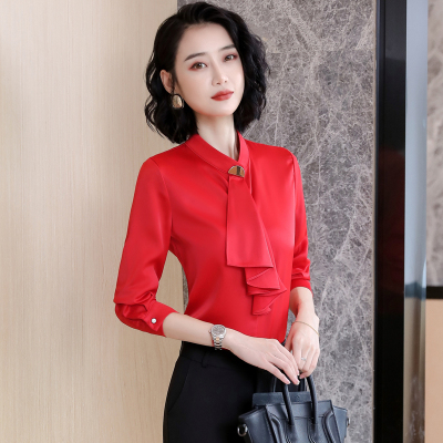 pre-order ** ชุดทำงาน ชุดพนักงานบริษัท ชุดยูนิฟอร์ม (เสื้อเชิ้ต) สีตามภาพ ไซร์ S M L XL 2XL 3XL 4X
