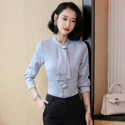 pre-order ** ชุดทำงาน ชุดพนักงานบริษัท ชุดยูนิฟอร์ม (เสื้อเชิ้ต) สีตามภาพ ไซร์ S M L XL 2XL 3XL 4X