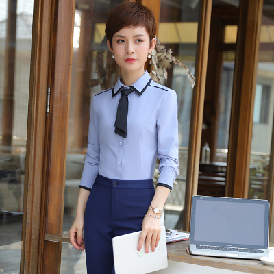 pre-order ** ชุดทำงาน ชุดพนักงานบริษัท ชุดยูนิฟอร์ม (เสื้อเชิ้ต) สีตามภาพ ไซร์ S M L XL 2XL 3XL 4XL
