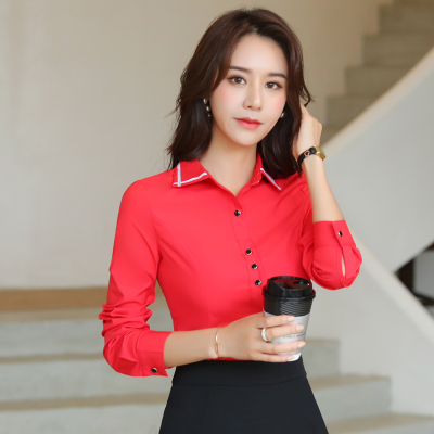 pre-order ** ชุดทำงาน ชุดพนักงานบริษัท ชุดยูนิฟอร์ม (เสื้อเชิ้ต) สีตามภาพ ไซร์ S M L XL 2XL 3XL 4XL