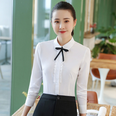 pre-order ** ชุดทำงาน ชุดพนักงานบริษัท ชุดยูนิฟอร์ม (เสื้อเชิ้ต) สีตามภาพ ไซร์ S M L XL 2XL 3XL 4XL