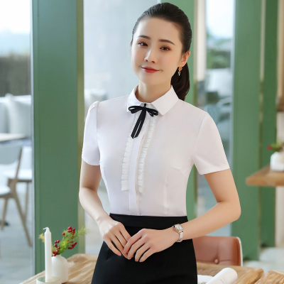 pre-order ** ชุดทำงาน ชุดพนักงานบริษัท ชุดยูนิฟอร์ม (เสื้อเชิ้ต) สีตามภาพ ไซร์ S M L XL 2XL 3XL 4XL