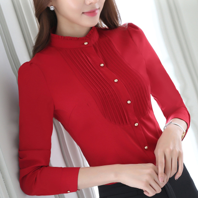 pre-order ** ชุดทำงาน ชุดพนักงานบริษัท ชุดยูนิฟอร์ม (เสื้อเชิ้ต) สีตามภาพ ไซร์ S M L XL 2XL 3XL 4XL