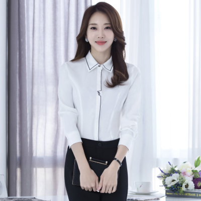 pre-order ** ชุดทำงาน ชุดพนักงานบริษัท ชุดยูนิฟอร์ม (เสื้อเชิ้ต) สีตามภาพ ไซร์ S M L XL 2XL 3XL 4XL