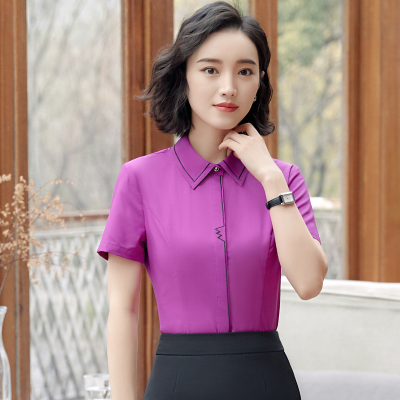 pre-order ** ชุดทำงาน ชุดพนักงานบริษัท ชุดยูนิฟอร์ม (เสื้อเชิ้ต) สีตามภาพ ไซร์ S M L XL 2XL 3XL 4XL