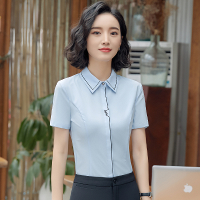 pre-order ** ชุดทำงาน ชุดพนักงานบริษัท ชุดยูนิฟอร์ม (เสื้อเชิ้ต) สีตามภาพ ไซร์ S M L XL 2XL 3XL 4XL