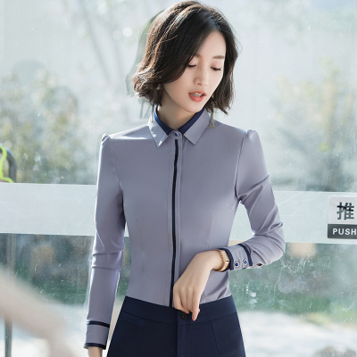 pre-order ** ชุดทำงาน ชุดพนักงานบริษัท ชุดยูนิฟอร์ม (เสื้อเชิ้ต) สีตามภาพ ไซร์ S M L XL 2XL 3XL 4XL