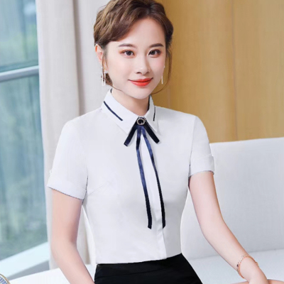 pre-order ** ชุดทำงาน ชุดพนักงานบริษัท ชุดยูนิฟอร์ม (เสื้อเชิ้ต+กระโปรง) สีตามภาพ ไซร์ S M L XL 2XL 3XL 4XL