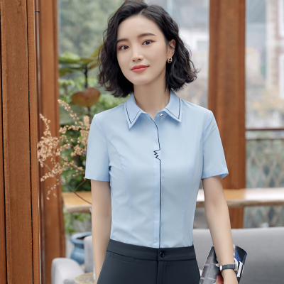 pre-order ** ชุดทำงาน ชุดพนักงานบริษัท ชุดยูนิฟอร์ม (เสื้อเชิ้ต) สีตามภาพ ไซร์ S M L XL 2XL 3XL 4XL
