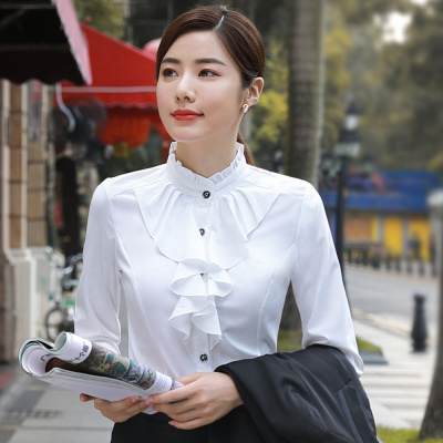 pre-order ** ชุดทำงาน ชุดพนักงานบริษัท ชุดยูนิฟอร์ม (เสื้อเชิ้ต) สีตามภาพ ไซร์ S M L XL 2XL 3XL 4XL