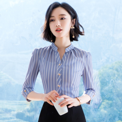 pre-order ** ชุดทำงาน ชุดพนักงานบริษัท ชุดยูนิฟอร์ม (เสื้อเชิ้ต) สีตามภาพ ไซร์ S M L XL 2XL 3XL 4XL
