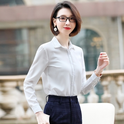 pre-order ** ชุดทำงาน ชุดพนักงานบริษัท ชุดยูนิฟอร์ม (เสื้อเชิ้ต) สีตามภาพ ไซร์ S M L XL 2XL 3XL 4XL