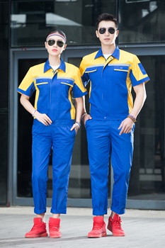 pre-order ** ชุดทำงานชุดยูนิฟอร์ม ช่าง เสื้อ+กางเกง สีตามภาพ ไซร์ s( 160) M(165) L(170) XL( 175) 2XL( 180) 3XL (185) 4XL (190) ,