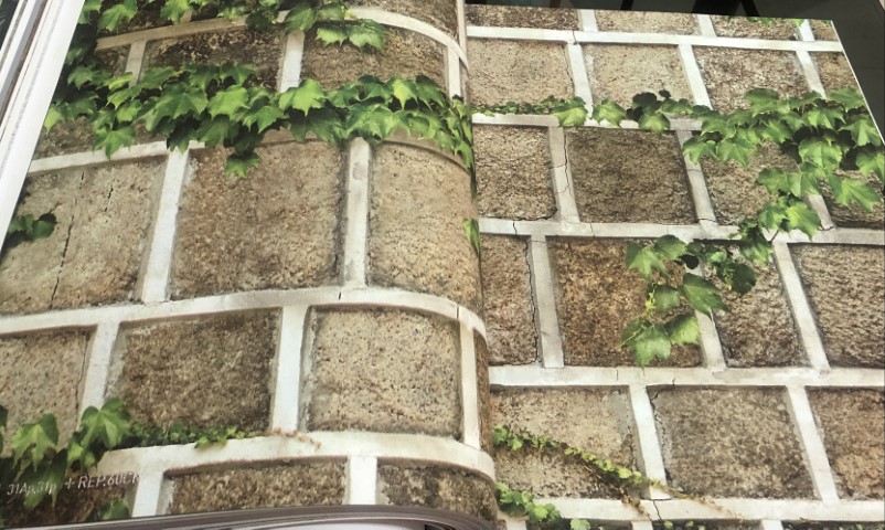 wallอิฐไม้ เกาหลีม้วนใหญ่15ตรม ยาว15.6ม ก1.06 ม cnt