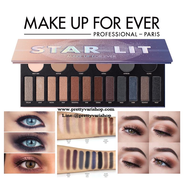 Make Up For Ever Star Lit Eye Shadow Palette Limited Edition อายแชโดว์พาเลตต์รุ่นlimitededition 18 เฉดสีมาพร้อมเนื้อแมตและเนื้อชิมเมอร์ติดทนนาน แต่งแต้มสีสันให้กับดวงตาของคุณด้วยพาเลตต์อายแชโดว์จากMAKEUPFOREVERมาพร้อมกับอายแชโดว์18เฉดสีใหม่ที่จะเนรมิตดวงต