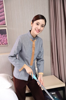 pre-oder**เสื้อพนักงานแม่บ้าน เสื้อแม่บ้านทำความสะอาด พนักงานสปา พนักงานโรงแรม พนักงานรีสอร์ท (สินค้าไม่รวมกางเกง) ***สินค้าไม่สามารถเปลี่ยนสีและรูปแบบได้คะ สีตามภาพ ไซร์ L XL 2XL 3XL 4XL