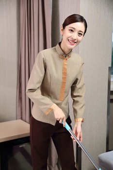 pre-oder**เสื้อพนักงานแม่บ้าน เสื้อแม่บ้านทำความสะอาด พนักงานสปา พนักงานโรงแรม พนักงานรีสอร์ท (สินค้าไม่รวมกางเกง) ***สินค้าไม่สามารถเปลี่ยนสีและรูปแบบได้คะ สีตามภาพ ไซร์ L XL 2XL 3XL 4XL
