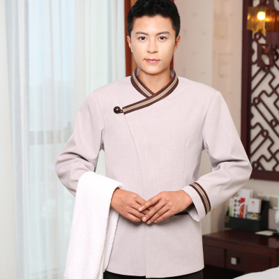 pre-oder**เสื้อพนักงานแม่บ้าน เสื้อแม่บ้านทำความสะอาด พนักงานสปา พนักงานโรงแรม พนักงานรีสอร์ท (สินค้าไม่รวมกางเกง) ***สินค้าไม่สามารถเปลี่ยนสีและรูปแบบได้คะ สีตามภาพ ไซร์ L XL 2XL 3XL 4XL