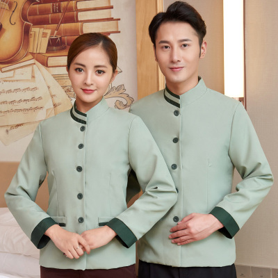 pre-oder**เสื้อพนักงานแม่บ้าน เสื้อแม่บ้านทำความสะอาด พนักงานสปา พนักงานโรงแรม พนักงานรีสอร์ท (สินค้าไม่รวมกางเกง) ***สินค้าไม่สามารถเปลี่ยนสีและรูปแบบได้คะ สีตามภาพ ไซร์ L XL 2XL 3XL 4XL