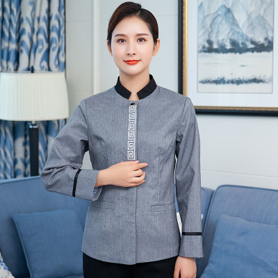 pre-oder**เสื้อพนักงานแม่บ้าน เสื้อแม่บ้านทำความสะอาด พนักงานสปา พนักงานโรงแรม พนักงานรีสอร์ท (สินค้าไม่รวมกางเกง) ***สินค้าไม่สามารถเปลี่ยนสีและรูปแบบได้คะ สีตามภาพ ไซร์ L XL 2XL 3XL 4XL