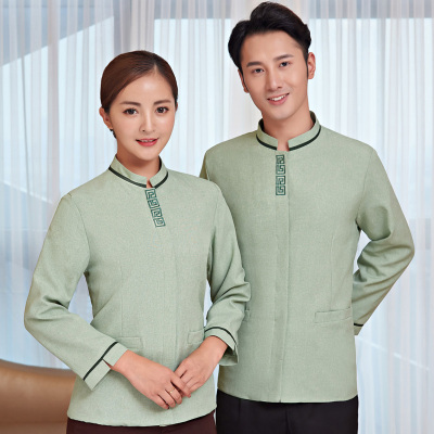 pre-oder**เสื้อพนักงานแม่บ้าน เสื้อแม่บ้านทำความสะอาด พนักงานสปา พนักงานโรงแรม พนักงานรีสอร์ท (สินค้าไม่รวมกางเกง) ***สินค้าไม่สามารถเปลี่ยนสีและรูปแบบได้คะ สีตามภาพ ไซร์ L XL 2XL 3XL 4XL