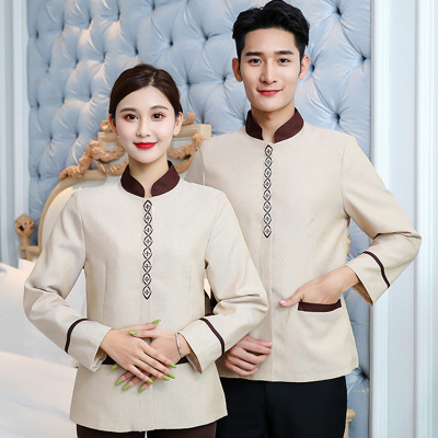 pre-oder**เสื้อพนักงานแม่บ้าน เสื้อแม่บ้านทำความสะอาด พนักงานสปา พนักงานโรงแรม พนักงานรีสอร์ท (สินค้าไม่รวมกางเกง) ***สินค้าไม่สามารถเปลี่ยนสีและรูปแบบได้คะ สีตามภาพ ไซร์ L XL 2XL 3XL 4XL