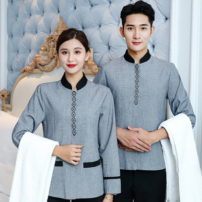 pre-oder**เสื้อพนักงานแม่บ้าน เสื้อแม่บ้านทำความสะอาด พนักงานสปา พนักงานโรงแรม พนักงานรีสอร์ท (สินค้าไม่รวมกางเกง) ***สินค้าไม่สามารถเปลี่ยนสีและรูปแบบได้คะ สีตามภาพ ไซร์ L XL 2XL 3XL 4XL
