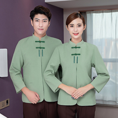 pre-oder**เสื้อพนักงานแม่บ้าน เสื้อแม่บ้านทำความสะอาด พนักงานสปา พนักงานโรงแรม พนักงานรีสอร์ท (สินค้าไม่รวมกางเกง) ***สินค้าไม่สามารถเปลี่ยนสีและรูปแบบได้คะ สีตามภาพ ไซร์ L XL 2XL 3XL 4XL