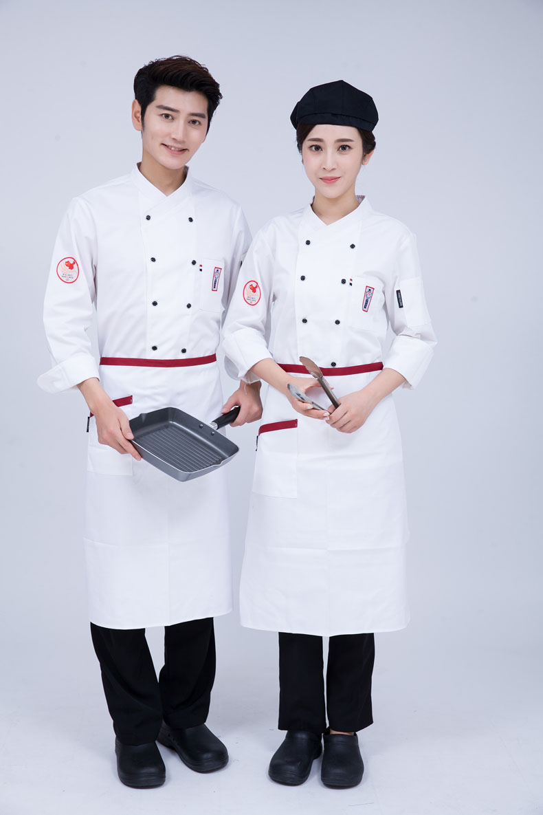 pre-order ** เสื้อเชฟ เสื้อพ่อครัว เสื้อฟอร์มพนักงาน ยูนิฟอร์ม เสื้อเชฟชาย - เสื้อเชฟหญิง (เฉพาะเสื้อตัวเดียว ไม่รวมอุปกรณ์เสริม) สีตามภาพ ไซร์ M L XL XXL 3XL