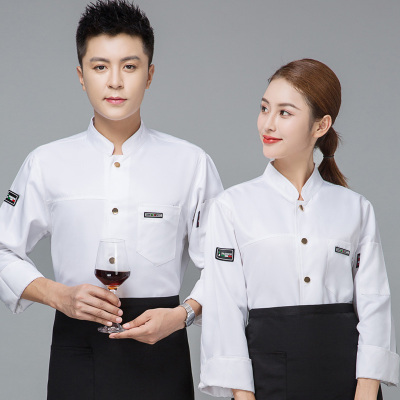 pre-order ** เสื้อเชฟ เสื้อพ่อครัว เสื้อฟอร์มพนักงาน ยูนิฟอร์ม เสื้อเชฟชาย - เสื้อเชฟหญิง (เฉพาะเสื้อตัวเดียว ไม่รวมอุปกรณ์เสริม) สีตามภาพ ไซร์ M L XL XXL 3XL 4XL 