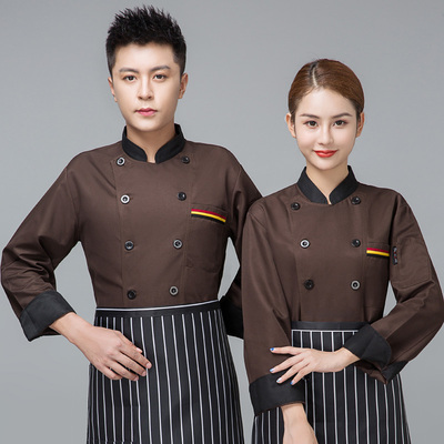 pre-order ** เสื้อเชฟ เสื้อพ่อครัว เสื้อฟอร์มพนักงาน ยูนิฟอร์ม เสื้อเชฟชาย - เสื้อเชฟหญิง (เฉพาะเสื้อตัวเดียว ไม่รวมอุปกรณ์เสริม) สีตามภาพ ไซร์ M L XL XXL 3XL 4XL 
