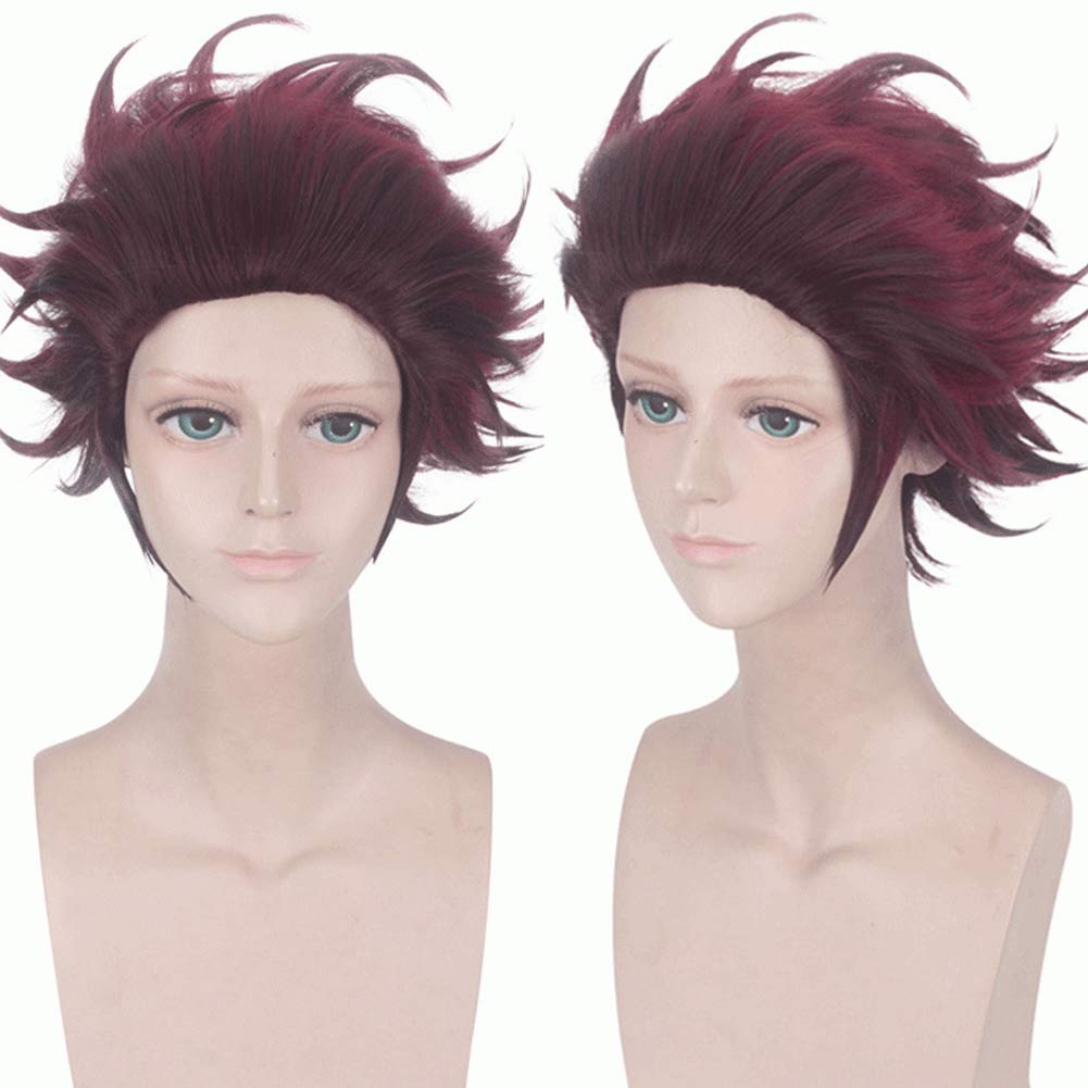 วิกทันจิโร่ วิกผมคามาโดะ ทันจิโร่ ดาบพิฆาตอสูร Kamado Tanjiro Kimetsu no Yaiba or Demon Slayer Cosplay wig วิกผมแฟนซี 