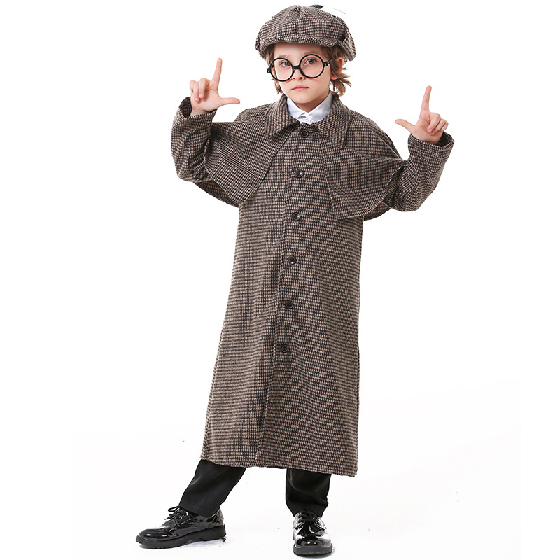 7C201 ชุดเด็ก ชุดนักสืบ ชุดเชอร์ล็อก โฮมส์ Children Detective Sherlock Holmes Costume