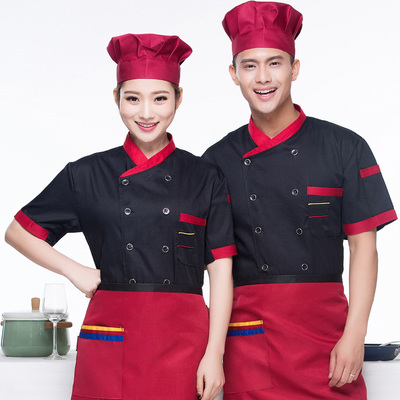 pre-order ** เสื้อเชฟ เสื้อพ่อครัว เสื้อฟอร์มพนักงาน ยูนิฟอร์ม เสื้อเชฟชาย - เสื้อเชฟหญิง (เฉพาะเสื้อตัวเดียว ไม่รวมอุปกรณ์เสริม) สีตามภาพ ไซร์ M L XL XXL 3XL