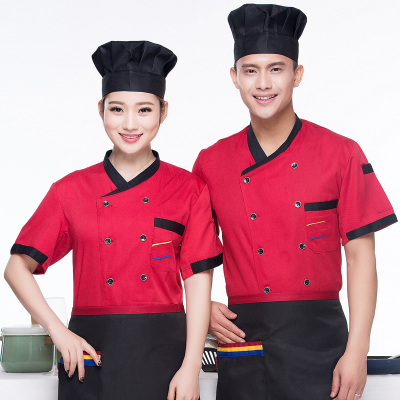 pre-order ** เสื้อเชฟ เสื้อพ่อครัว เสื้อฟอร์มพนักงาน ยูนิฟอร์ม เสื้อเชฟชาย - เสื้อเชฟหญิง (เฉพาะเสื้อตัวเดียว ไม่รวมอุปกรณ์เสริม) สีตามภาพ ไซร์ M L XL XXL 3XL