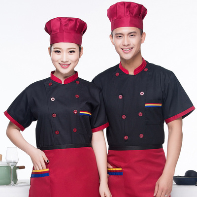 pre-order ** เสื้อเชฟ เสื้อพ่อครัว เสื้อฟอร์มพนักงาน ยูนิฟอร์ม เสื้อเชฟชาย - เสื้อเชฟหญิง (เฉพาะเสื้อตัวเดียว ไม่รวมอุปกรณ์เสริม) สีตามภาพ ไซร์ M L XL XXL 3XL