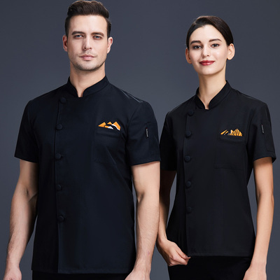 pre-order ** เสื้อเชฟ เสื้อพ่อครัว เสื้อฟอร์มพนักงาน ยูนิฟอร์ม เสื้อเชฟชาย - เสื้อเชฟหญิง (เฉพาะเสื้อตัวเดียว ไม่รวมอุปกรณ์เสริม) สีตามภาพ ไซร์ M L XL XXL 3XL