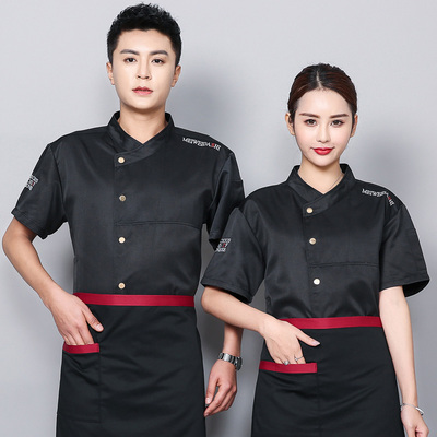 pre-order ** เสื้อเชฟ เสื้อพ่อครัว เสื้อฟอร์มพนักงาน ยูนิฟอร์ม เสื้อเชฟชาย - เสื้อเชฟหญิง (เฉพาะเสื้อตัวเดียว ไม่รวมอุปกรณ์เสริม) สีตามภาพ ไซร์ M L XL XXL 3XL   4XL