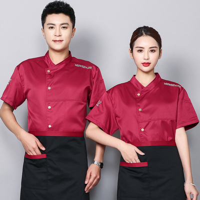 pre-order ** เสื้อเชฟ เสื้อพ่อครัว เสื้อฟอร์มพนักงาน ยูนิฟอร์ม เสื้อเชฟชาย - เสื้อเชฟหญิง (เฉพาะเสื้อตัวเดียว ไม่รวมอุปกรณ์เสริม) สีตามภาพ ไซร์ M L XL XXL 3XL   4XL