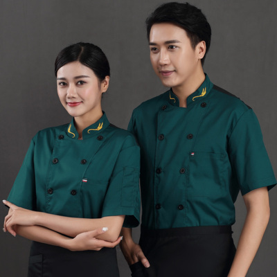pre-order ** เสื้อเชฟ เสื้อพ่อครัว เสื้อฟอร์มพนักงาน ยูนิฟอร์ม เสื้อเชฟชาย - เสื้อเชฟหญิง (เฉพาะเสื้อตัวเดียว ไม่รวมอุปกรณ์เสริม) สีตามภาพ ไซร์ M L XL XXL 3XL   4XL