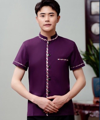 pre-oder** เสื้อพนักงานเสริฟ  พนักงานโรงแรม พนักงานรีสอร์ท (สินค้าไม่รวมกางเกง) ***สินค้าไม่สามารถเปลี่ยนสีและรูปแบบได้คะ สีตามภาพ ไซร์ L XL 2XL 3XL  4XL
