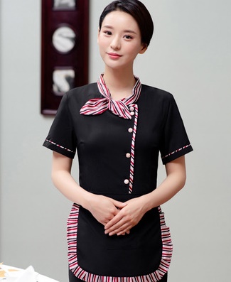 pre-oder** เสื้อพนักงานเสริฟ  พนักงานโรงแรม พนักงานรีสอร์ท (สินค้าไม่รวมกางเกง) ***สินค้าไม่สามารถเปลี่ยนสีและรูปแบบได้คะ สีตามภาพ ไซร์ L XL 2XL 3XL  4XL