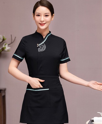 pre-oder** เสื้อพนักงานเสริฟ  พนักงานโรงแรม พนักงานรีสอร์ท (สินค้าไม่รวมกางเกง) ***สินค้าไม่สามารถเปลี่ยนสีและรูปแบบได้คะ สีตามภาพ ไซร์ L XL 2XL 3XL  4XL