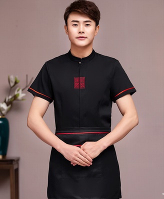 pre-oder** เสื้อพนักงานเสริฟ  พนักงานโรงแรม พนักงานรีสอร์ท (สินค้าไม่รวมกางเกง) ***สินค้าไม่สามารถเปลี่ยนสีและรูปแบบได้คะ สีตามภาพ ไซร์ L XL 2XL 3XL  4XL