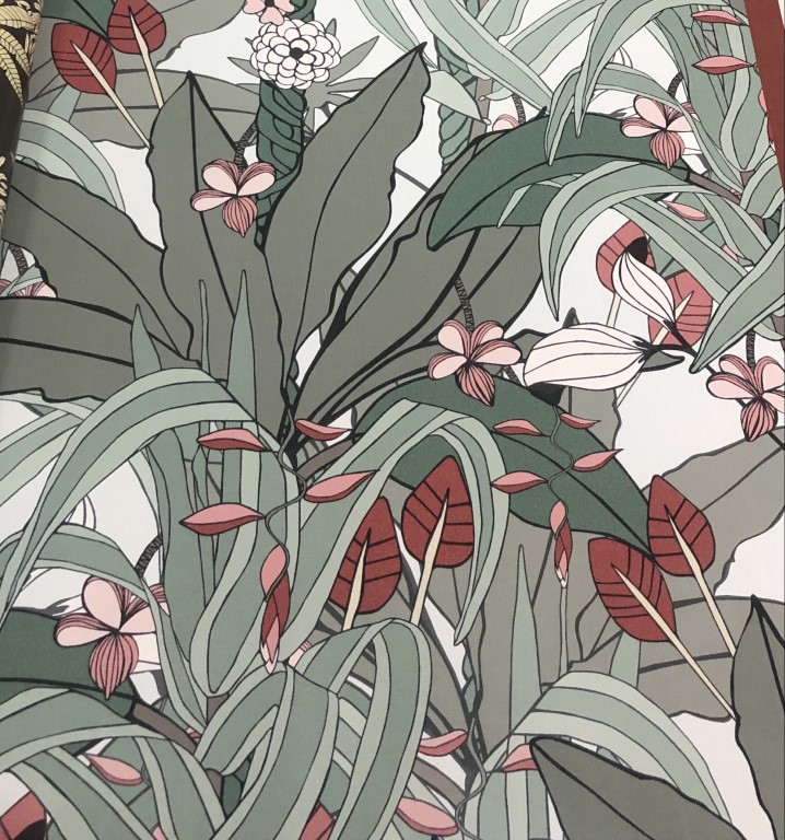 wallใบไม้ ยาว 10ม กว้าง 53ซม ม้วน5ตรม abt